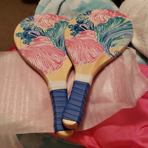 Nwt lilly Pulitzer paddle ball set. Beach please - Picture 4 of 5